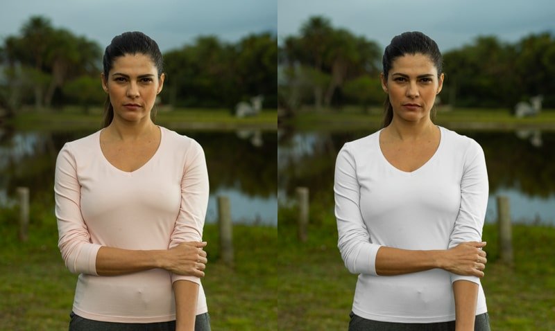 Apparel Color Correction Service Before and After Image
